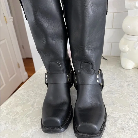 Double H Black Combat & Moto Boots - Picture 1 of 6